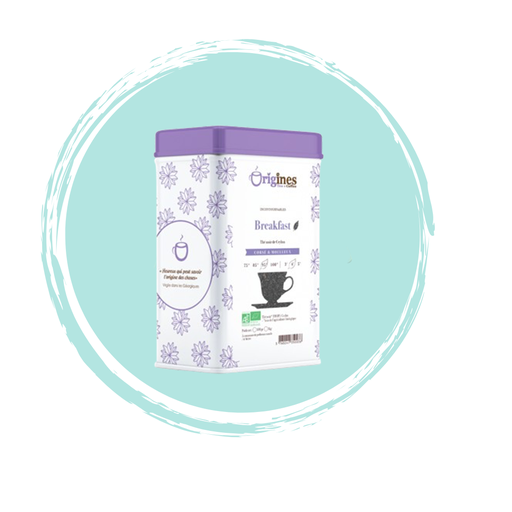 [english-breakfast-metal-100] English Breakfast - Thés noirs Bio Ceylan et Inde - Boîte Métal 100g